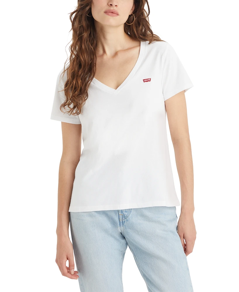 Levi's Women's Perfect Cotton V-Neck Short-Sleeve T-Shirt