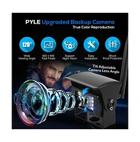 Pyle Backup Cameras & Monitor System, 7 Display, Quad-View, Night Vision, Wireless