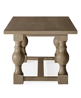 Maven Lane Leon Traditional Wooden Dining Table in Antiqued Grey Finish