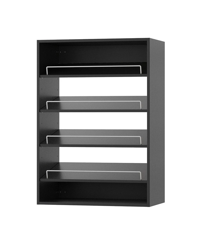 Modular Storage Angled Shelves, Wood Closet Organizer Adjustable, Stacking