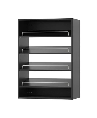 Modular Storage Angled Shelves, Wood Closet Organizer Adjustable, Stacking