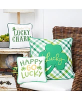 C&F Home 10" x 10" St. Patrick's Day "You're My Lucky Charm" Embroidered Small/Petite Accent Throw Pillow