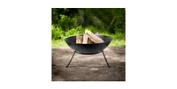 Slickblue Cast Iron 23-inch Outdoor Fire Pit Bowl with Stand