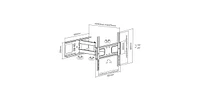 Rhino Brackets Articulating Curved and Flat Panel Tv Wall Mount for 32-55 Inch Screens
