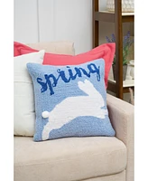 C&F Home 16" x 16" Spring Bunny Hooked Pillow