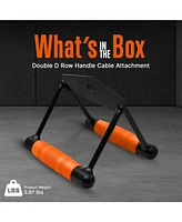 Squatz Double D Row Handle Cable Attachment with Non-Slip Grip