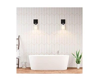 gaomon Set of 2 Wall Sconces for Bathroom, Matte Black Wall Mount Lighting Lanterns