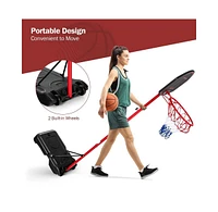 Kuyotq Portable basketball hoop with backboard and wheels