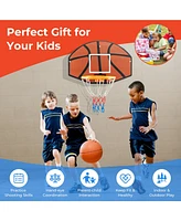 Kuyotq Indoor Outdoor Basketball Games with Large Shatter-proof Backboard