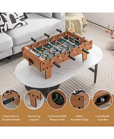 Kuyotq 27 Inch Foosball Table Mini Tabletop Soccer Game