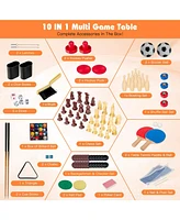 Kuyotq 10-in-1 Multi Combo Game Table Set for Home