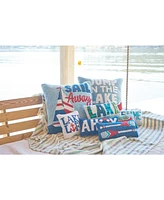 C&F Home 18" x 18" Jump In The Lake Hooked Pillow