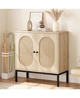 gaomon Rattan Buffet Cabinet