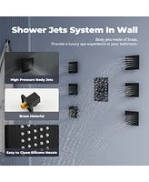 Casainc Flush-Mount Led Bluetooth Music Rainfall Shower System with Smart Touch Screen Display