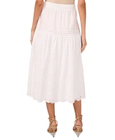 1.State Women's Cotton Eyelet Maxi Skirt