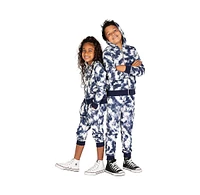 Mightly Kids' Organic Cotton Print Lightweight Zip-Up Pocket Hoodie
