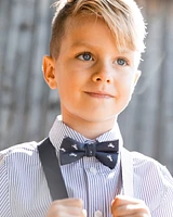 Deux par Boy Bow Tie Navy Blue And Dino - Toddler|Child