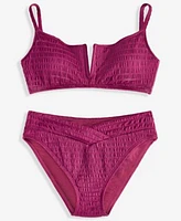 Bar Iii Womens Pucker Up V Wire Bikini Top V Waist Bottoms Exclusively At Macys