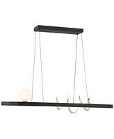 Possini Euro Design Allen 39 1/4" Modern Pendant Ceiling Light Fixture Dining Room Over Table Kitchen Island Foyer Hanging Linear Unique Led Dimmable