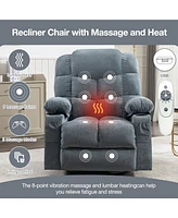 Boyel Living Massage Rocker Recliner Chair Rocking Chairs for Adults Oversized with 2 Cup Holders and Usb Charge