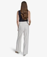 Halston Women's Straight-Leg Mid-Rise Ankle Pants