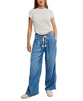 Free People Women's Dakota Cinched-Waist Jeans
