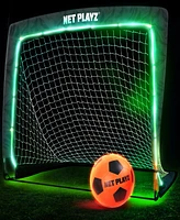 Net Playz Light Up Glow-in-the-Dark Soccer Ball and Goal Gift Set