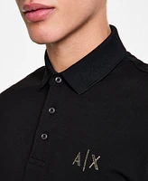 A|X Armani Exchange Men's Stud Logo Polo Shirt