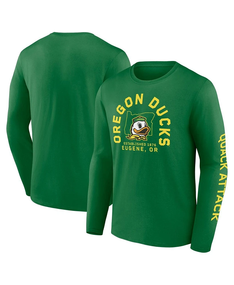 Fanatics Men's Green Oregon Ducks Fundamentals Winning Team Long Sleeve T-Shirt