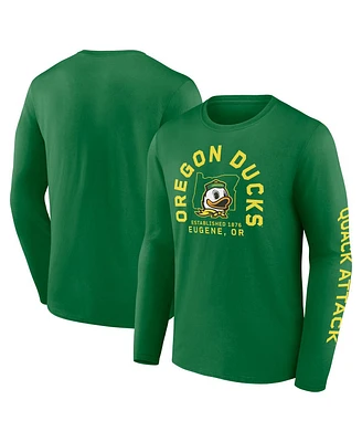 Fanatics Men's Green Oregon Ducks Fundamentals Winning Team Long Sleeve T-Shirt