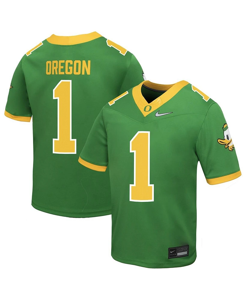 Nike Toddler 1 Apple Green Oregon Ducks Vapor Fusion Alternate Jersey