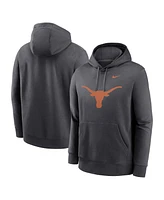 Nike Men's Anthracite Texas Longhorns Primetime Evergreen Club Fleece Pullover Hoodie