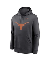 Nike Men's Anthracite Texas Longhorns Primetime Evergreen Club Fleece Pullover Hoodie