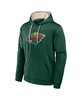 Fanatics Men's Green Minnesota Wild Defender Pullover Hoodie