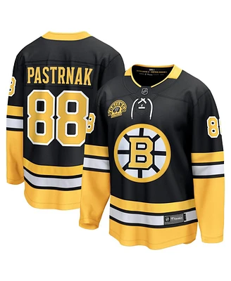 Men's Fanatics David Pastrnak Black Boston Bruins 100th Anniversary Premier Breakaway Player Jersey