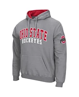 Colosseum Men's Gray Ohio State Buckeyes Double Arch Pullover Hoodie