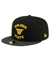 New Era Men's Black Golden State Warriors Jersey Hook Statement Edition 9FIFTY Snapback Hat