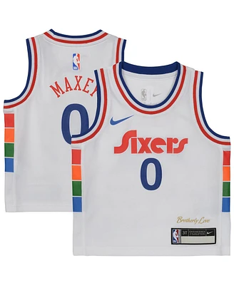 Nike Preschool Tyrese Maxey White Philadelphia 76ers 2024/25 Swingman Player Jersey - City Edition