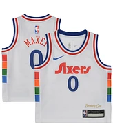 Nike Preschool Tyrese Maxey White Philadelphia 76ers 2024/25 Swingman Player Jersey - City Edition