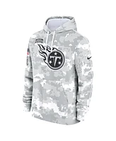 Nike Big Boys and Girls White/Gray Tennessee Titans 2024 Salute to Service Pullover Hoodie