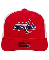 New Era Men's Red/White Washington Capitals Core Trucker 9SEVENTY Stretch-Snap Hat