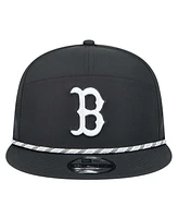 New Era Men's Black Boston Red Sox Laser Cut 9FIFTY Snapback Hat