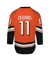 Outerstuff Big Boys and Girls Trevor Zegras Orange Anaheim Ducks Replica Player Jersey