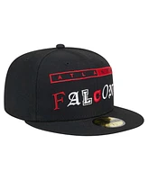 New Era Men's Black Atlanta Falcons Ransom 59FIFTY Fitted Hat