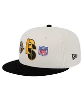 New Era Men's Cream/Black Pittsburgh Steelers Corduroy 59FIFTY Fitted Hat