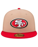 New Era Men's Tan San Francisco 49ers Logo Main 59FIFTY Fitted Hat