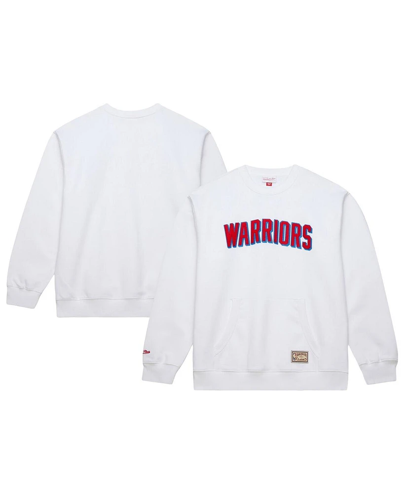 Mitchell & Ness Men's White Golden State Warriors Nights Pullover Sweatshirt