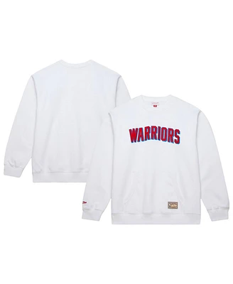 Mitchell & Ness Men's White Golden State Warriors Nights Pullover Sweatshirt