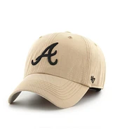 '47 Brand Men's Khaki Atlanta Braves Dusted Franchise Fitted Hat