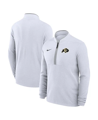 Nike Men's White Colorado Buffaloes Coaches Courtside Basketball Victory Performance Quarter-Zip Top